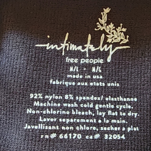 Intimately by Free People Solstice Lace Bodysuit  Ribbed Black M/L NWOT - Picture 4 of 6